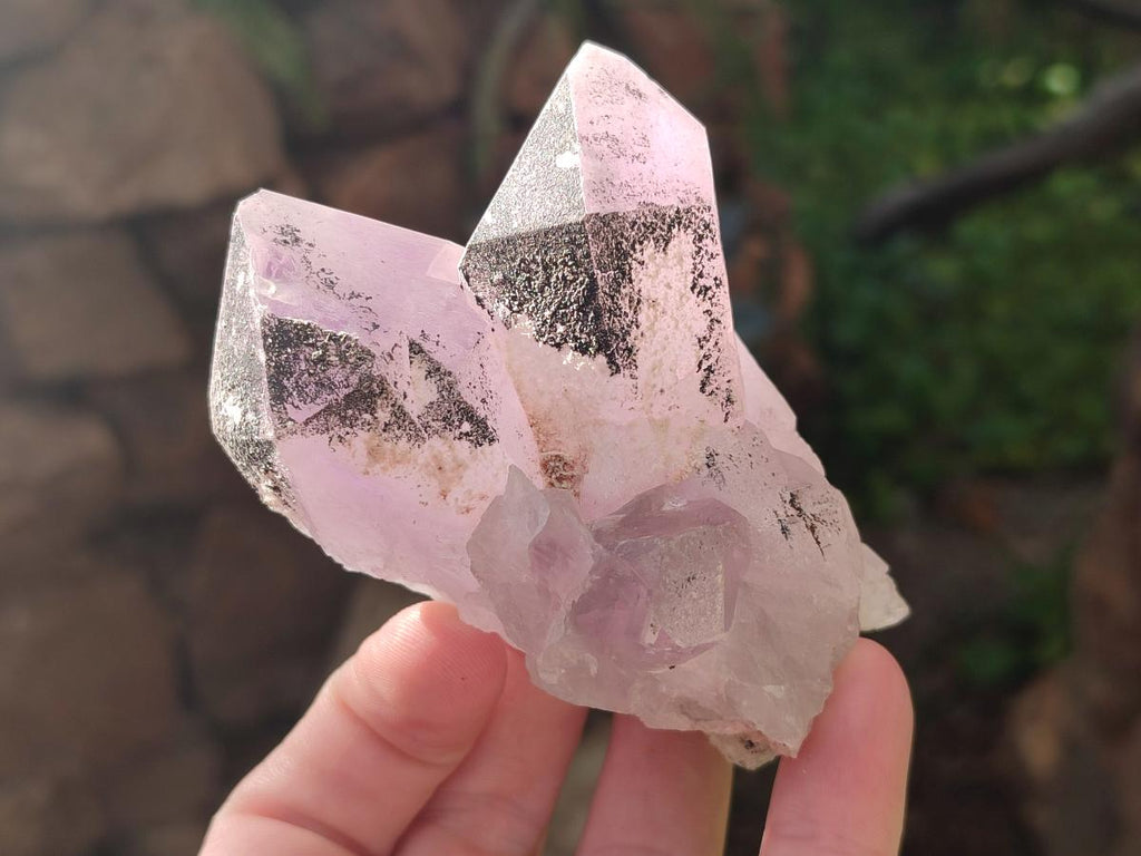 Natural Jacaranda Amethyst Crystal Clusters x 6 From Mumbwa, Zambia - Toprock Gemstones and Minerals 