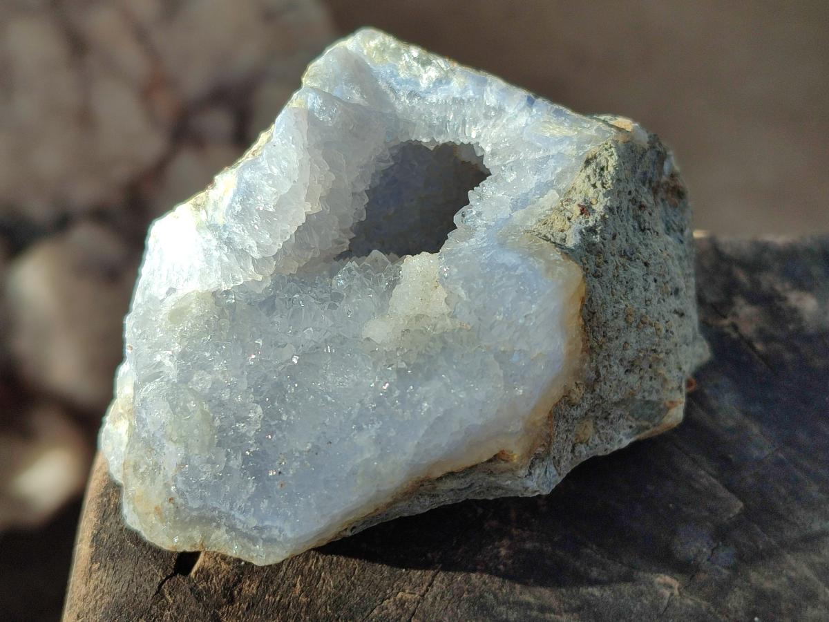 Natural Blue Lace Agate Geode Specimens x 12 From Nsanje, Malawi - Toprock Gemstones and Minerals 