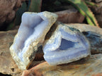 Natural Blue Lace Agate Geode Specimens x 12 From Nsanje, Malawi - Toprock Gemstones and Minerals 