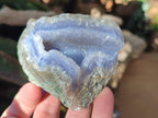 Natural Blue Lace Agate Geode Specimens x 12 From Nsanje, Malawi - Toprock Gemstones and Minerals 
