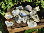 Natural Blue Lace Agate Geode Specimens x 12 From Nsanje, Malawi - Toprock Gemstones and Minerals 
