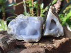 Natural Blue Lace Agate Geode Specimens x 12 From Nsanje, Malawi - Toprock Gemstones and Minerals 