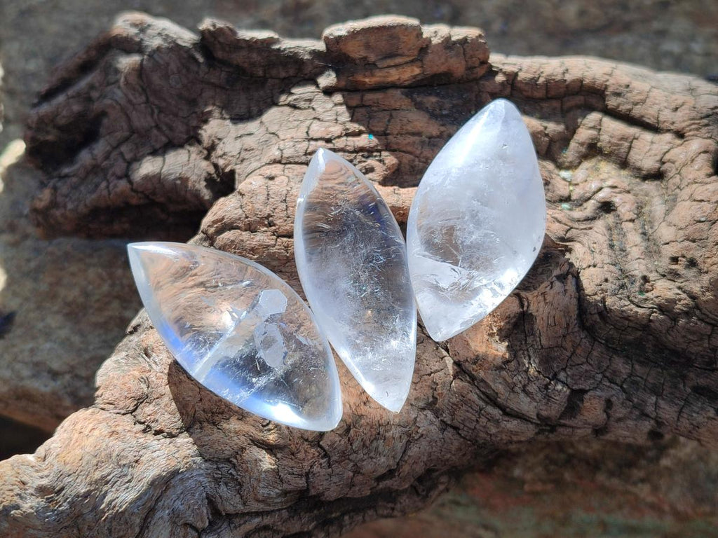 Polished Rock Crystal Quartz "Angel Tears" Free Forms x 35 From Madagascar - Toprock Gemstones and Minerals 
