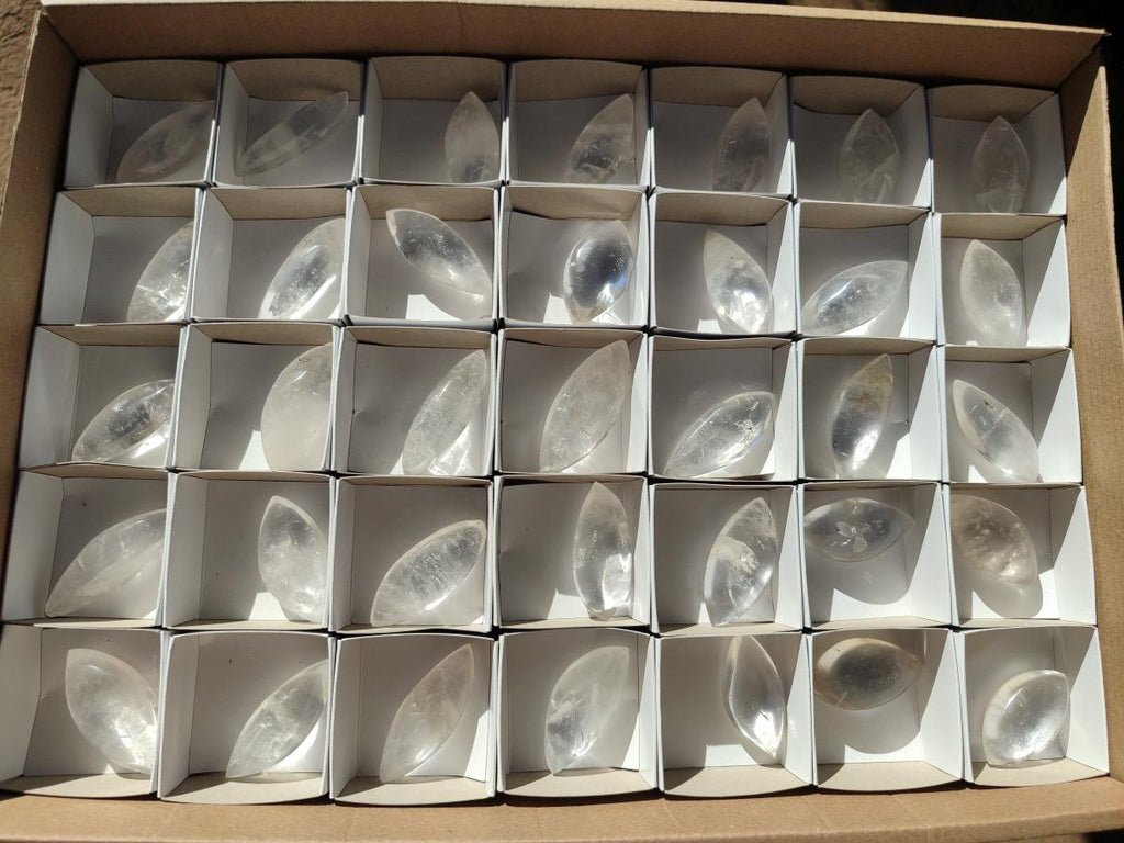 Polished Rock Crystal Quartz "Angel Tears" Free Forms x 35 From Madagascar - Toprock Gemstones and Minerals 