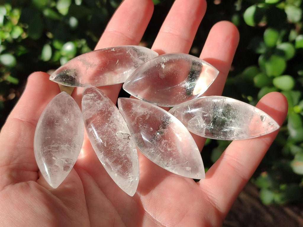 Polished Rock Crystal Quartz "Angel Tears" Free Forms x 35 From Madagascar - Toprock Gemstones and Minerals 