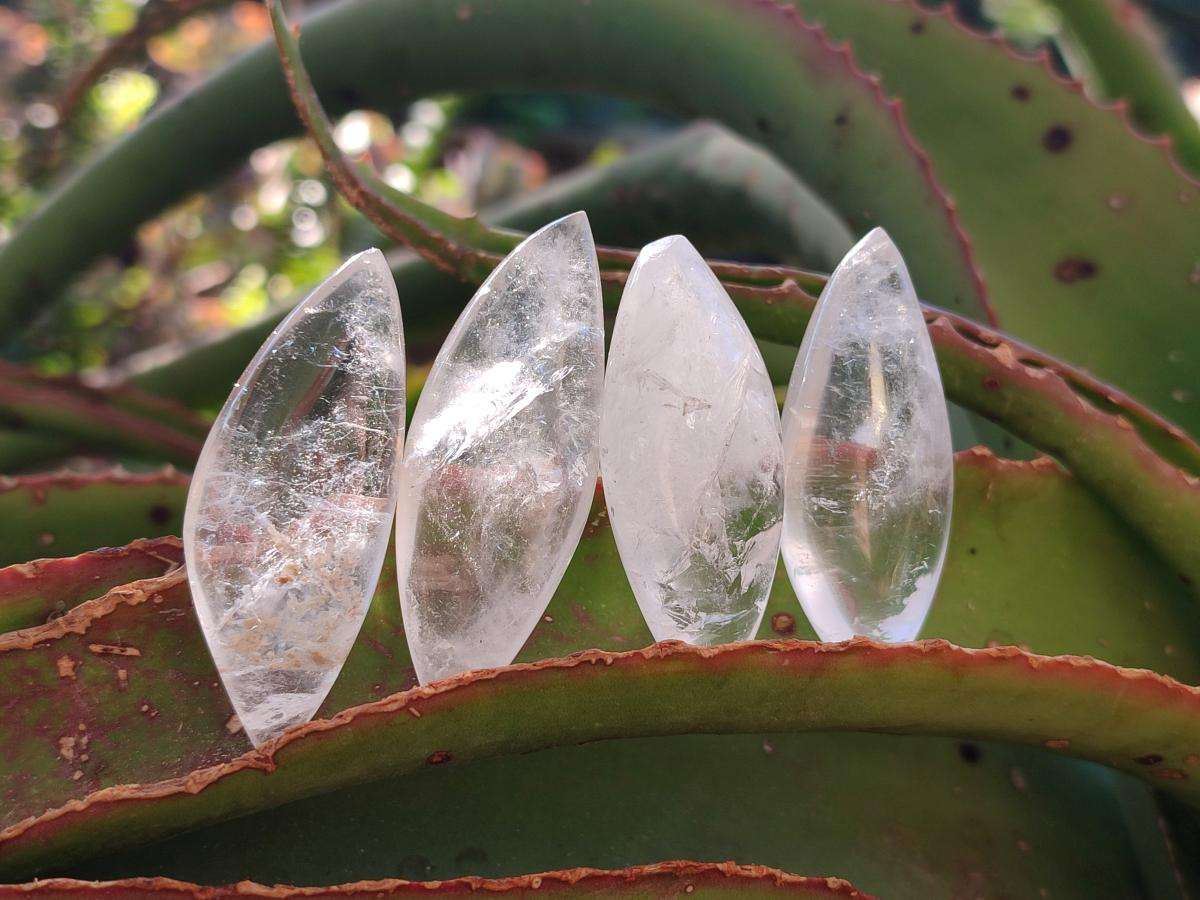 Polished Rock Crystal Quartz "Angel Tears" Free Forms x 35 From Madagascar - Toprock Gemstones and Minerals 