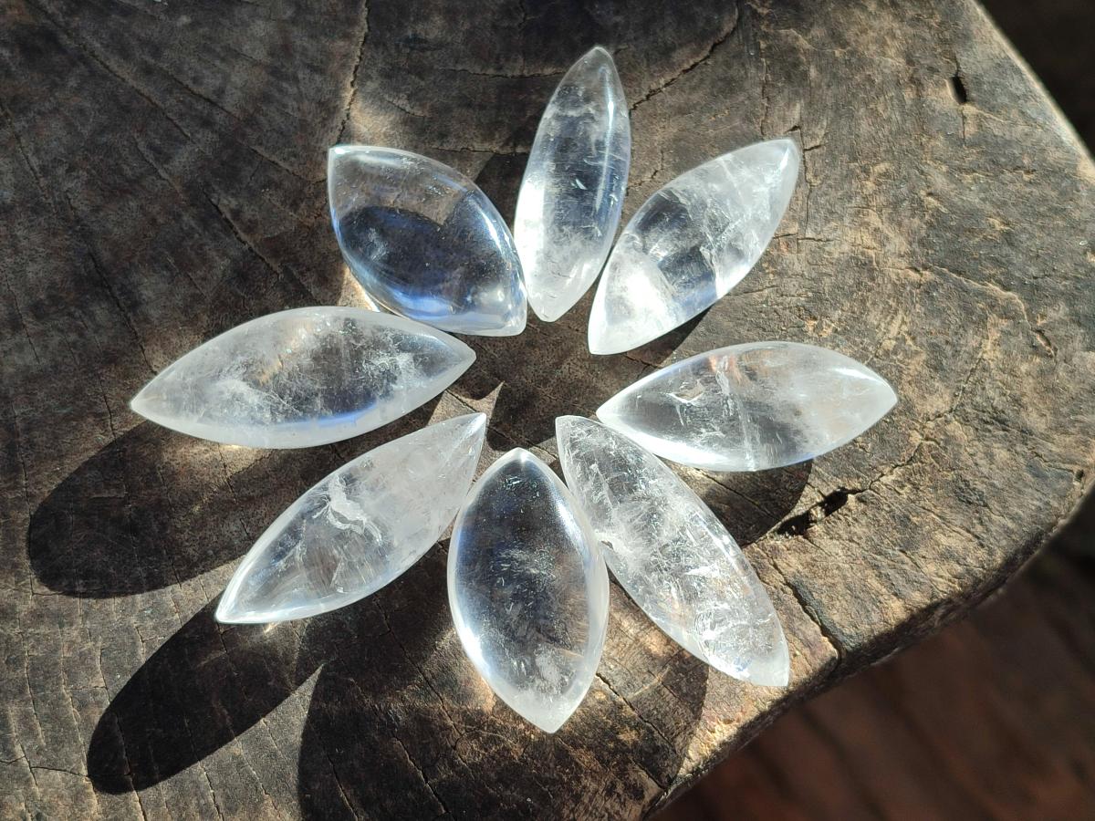 Polished Rock Crystal Quartz "Angel Tears" Free Forms x 35 From Madagascar - Toprock Gemstones and Minerals 