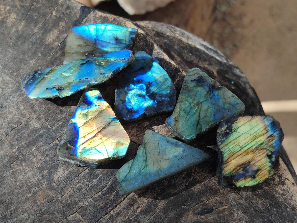 Polished Labradorite Slices x 35 From Madagascar - Toprock Gemstones and Minerals 