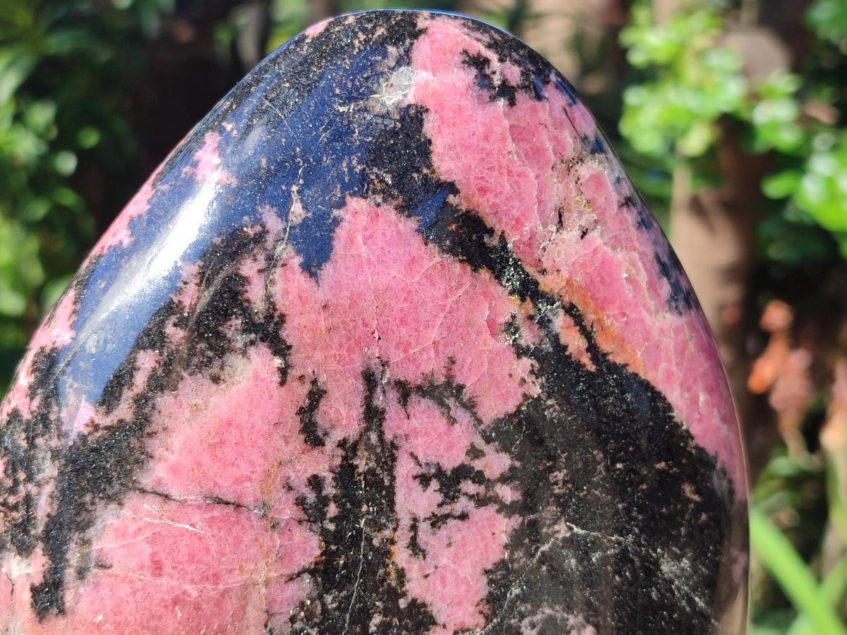 Polished Large Rhodonite Standing Free Form x 1 From Ambindavato, Madagascar - Toprock Gemstones and Minerals 