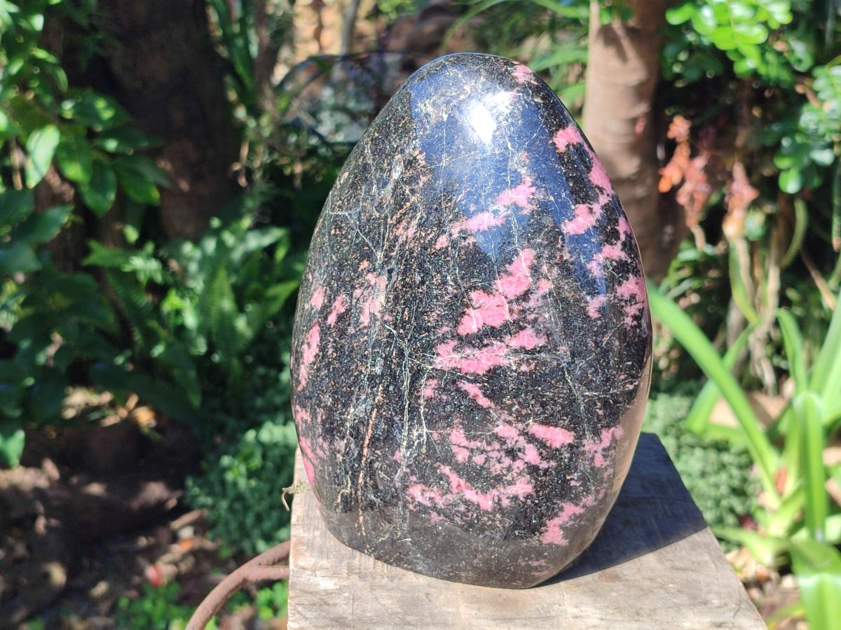 Polished Large Rhodonite Standing Free Form x 1 From Ambindavato, Madagascar - Toprock Gemstones and Minerals 