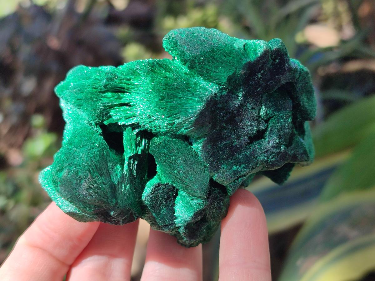 Natural Silky Malachite Specimens x 6 From Kasompe, Congo - Toprock Gemstones and Minerals 