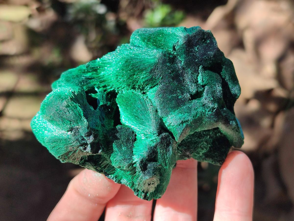 Natural Silky Malachite Specimens x 6 From Kasompe, Congo - Toprock Gemstones and Minerals 