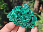 Natural Silky Malachite Specimens x 6 From Kasompe, Congo - Toprock Gemstones and Minerals 