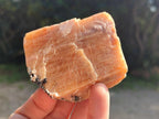 Natural Rhombohedral Sunset Orange Calcite Specimens x 12 From Spitzkop, Namibia - Toprock Gemstones and Minerals 