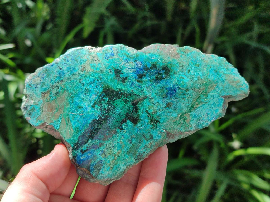 Polished One Side Shattuckite Slices x 6 From Kaokoveld, Namibia - Toprock Gemstones and Minerals 