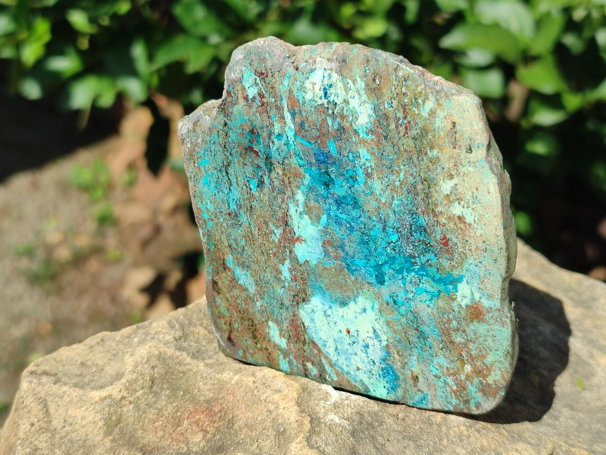 Polished One Side Shattuckite Slices x 6 From Kaokoveld, Namibia - Toprock Gemstones and Minerals 