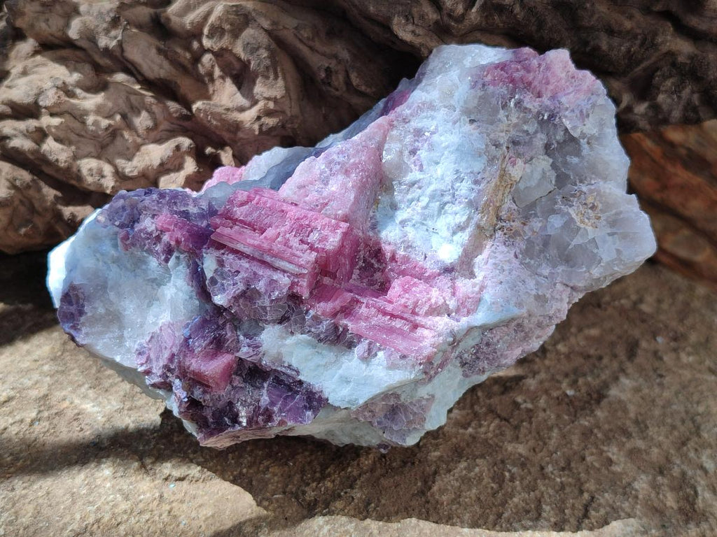 Natural Pink Rubellite Tourmaline Specimens x 3 From Karibib, Namibia - Toprock Gemstones and Minerals 