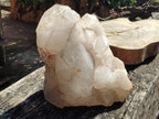 Half Polished XXL Smokey Angolan Quartz Cluster x 1 From Angola - Toprock Gemstones and Minerals 