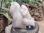 Half Polished XXL Smokey Angolan Quartz Cluster x 1 From Angola - Toprock Gemstones and Minerals 