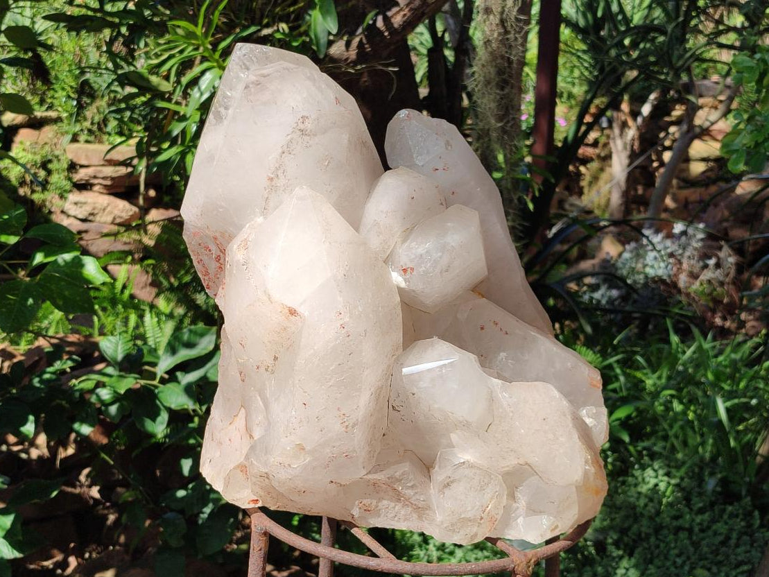 Half Polished XXL Smokey Angolan Quartz Cluster x 1 From Angola - Toprock Gemstones and Minerals 