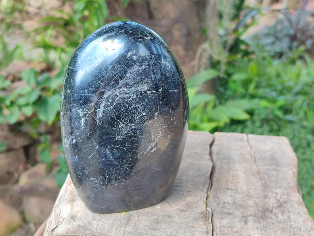 Polished Large Black Tourmaline Standing Free Form x 1 From Madagascar - Toprock Gemstones and Minerals 
