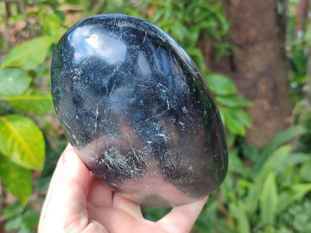 Polished Large Black Tourmaline Standing Free Form x 1 From Madagascar - Toprock Gemstones and Minerals 