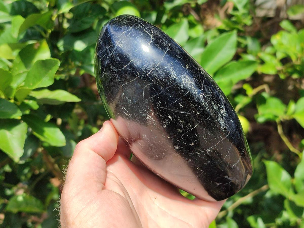 Polished Large Black Tourmaline Standing Free Form x 1 From Madagascar - Toprock Gemstones and Minerals 