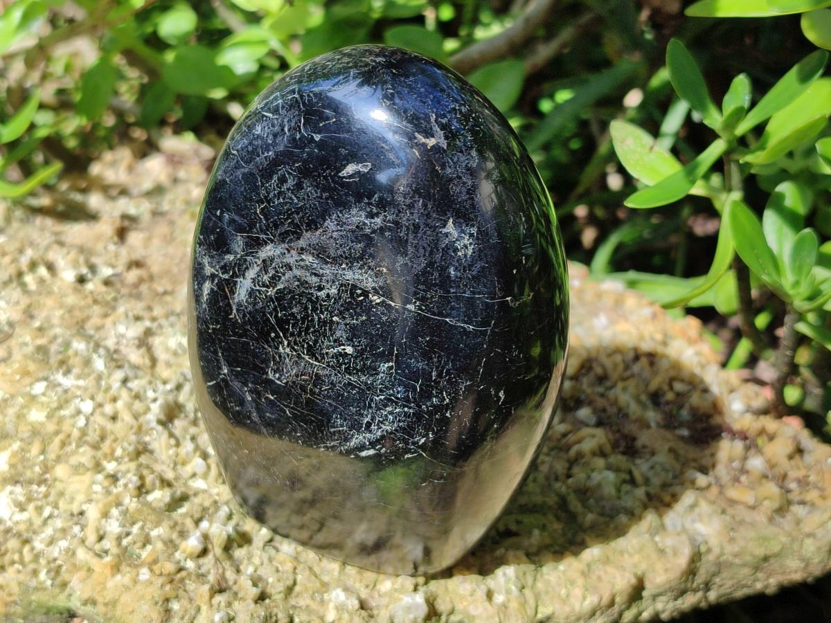 Polished Large Black Tourmaline Standing Free Form x 1 From Madagascar - Toprock Gemstones and Minerals 