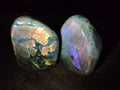 Polished Rare Purple Sunset Flash Labradorite Standing Display Pieces x 2 From Madagascar - Toprock Gemstones and Minerals 
