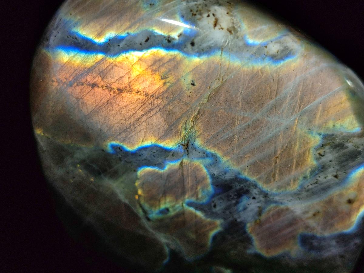 Polished Rare Purple Sunset Flash Labradorite Standing Display Pieces x 2 From Madagascar - Toprock Gemstones and Minerals 