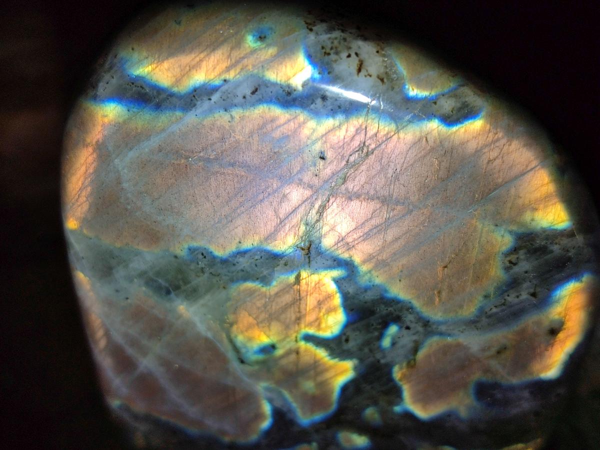 Polished Rare Purple Sunset Flash Labradorite Standing Display Pieces x 2 From Madagascar - Toprock Gemstones and Minerals 