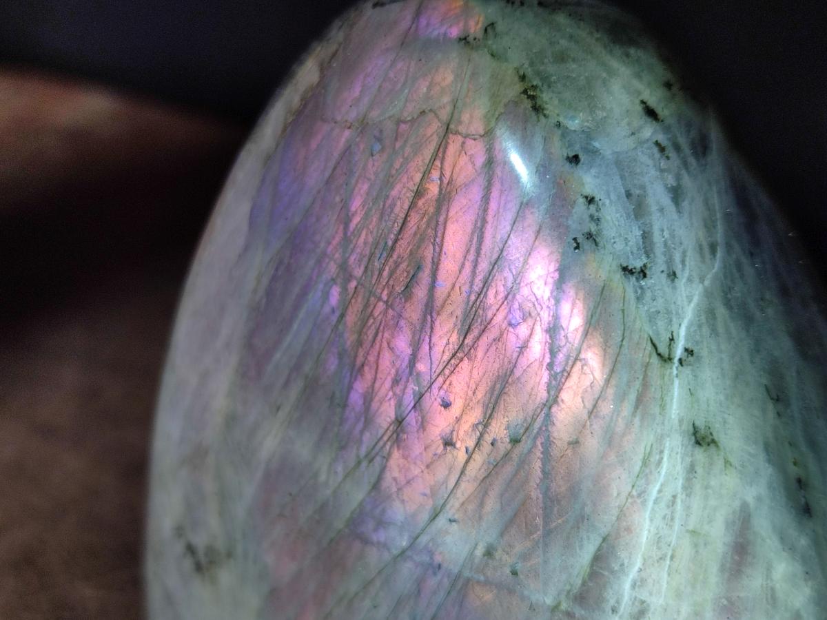 Polished Rare Purple Sunset Flash Labradorite Standing Display Pieces x 2 From Madagascar - Toprock Gemstones and Minerals 