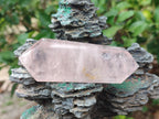 Polished Double Terminated Gemmy Rose Quartz Crystals x 6 From Madagascar - Toprock Gemstones and Minerals 