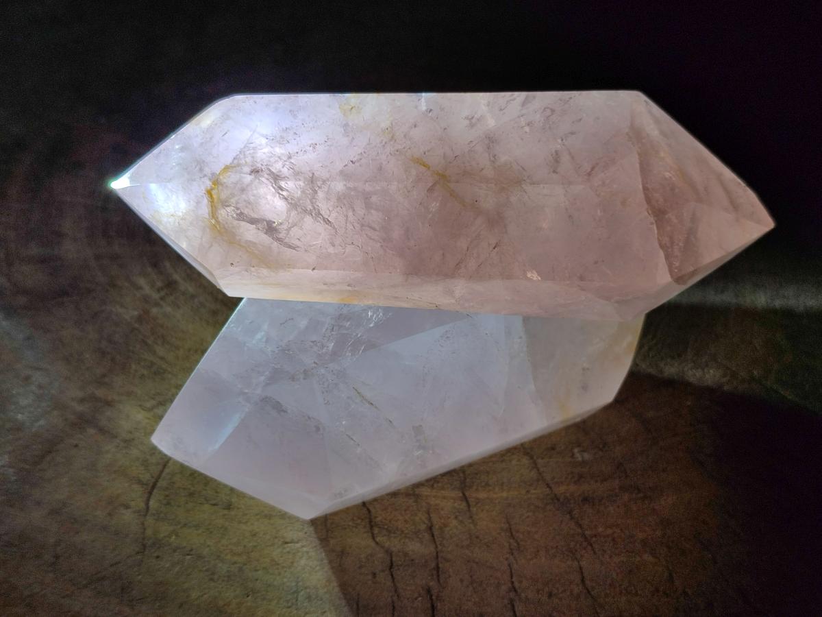 Polished Double Terminated Gemmy Rose Quartz Crystals x 6 From Madagascar - Toprock Gemstones and Minerals 