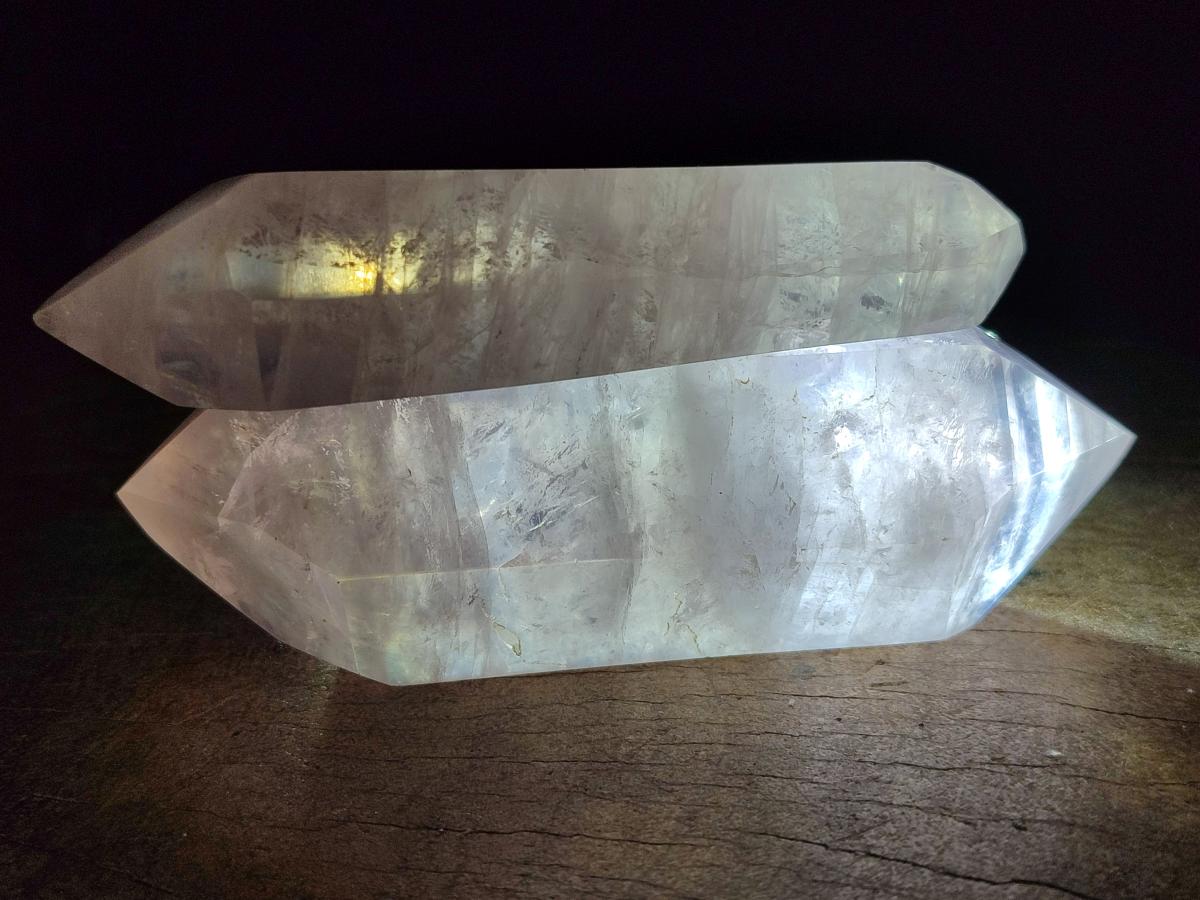 Polished Double Terminated Gemmy Rose Quartz Crystals x 6 From Madagascar - Toprock Gemstones and Minerals 