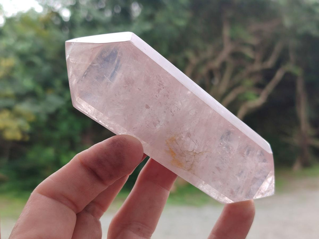 Polished Double Terminated Gemmy Rose Quartz Crystals x 6 From Madagascar - Toprock Gemstones and Minerals 