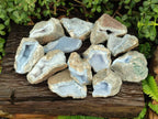 Natural Blue Lace Agate Geode Specimens x 12 From Nsanje, Malawi - Toprock Gemstones and Minerals 