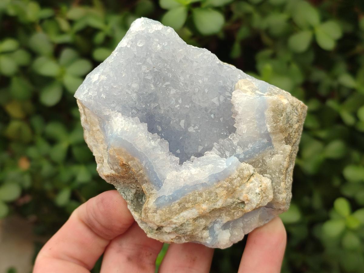 Natural Blue Lace Agate Geode Specimens x 12 From Nsanje, Malawi - Toprock Gemstones and Minerals 