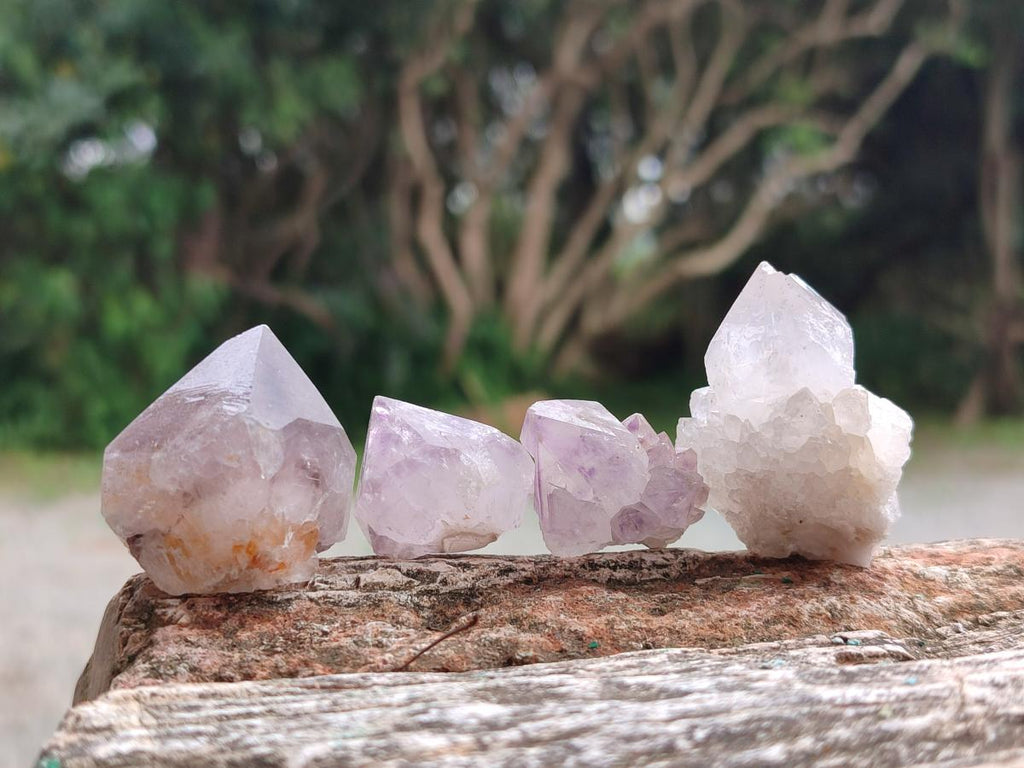 Natural Mix of Spirit Amethyst and Clear Spirit Quartz Single Crystals x 63 From Boekenhouthoek, South Africa - Toprock Gemstones and Minerals 