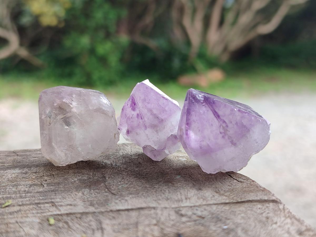 Natural Mix of Spirit Amethyst and Clear Spirit Quartz Single Crystals x 63 From Boekenhouthoek, South Africa - Toprock Gemstones and Minerals 