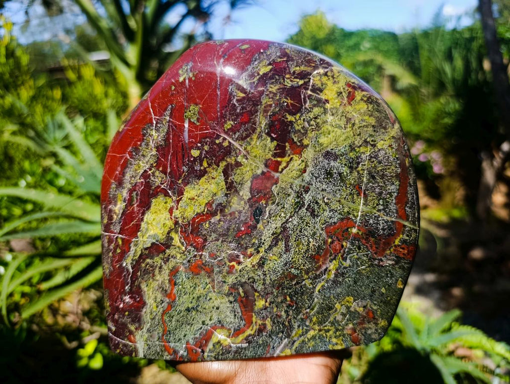 Polished Large Bastite Dragonsblood Stone Standing Display Free form x 1 From Tshipise, South Africa - Toprock Gemstones and Minerals 