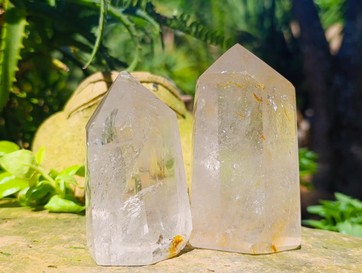 Polished Clear Quartz Display Crystals x 4 From Madagascar - Toprock Gemstones and Minerals 