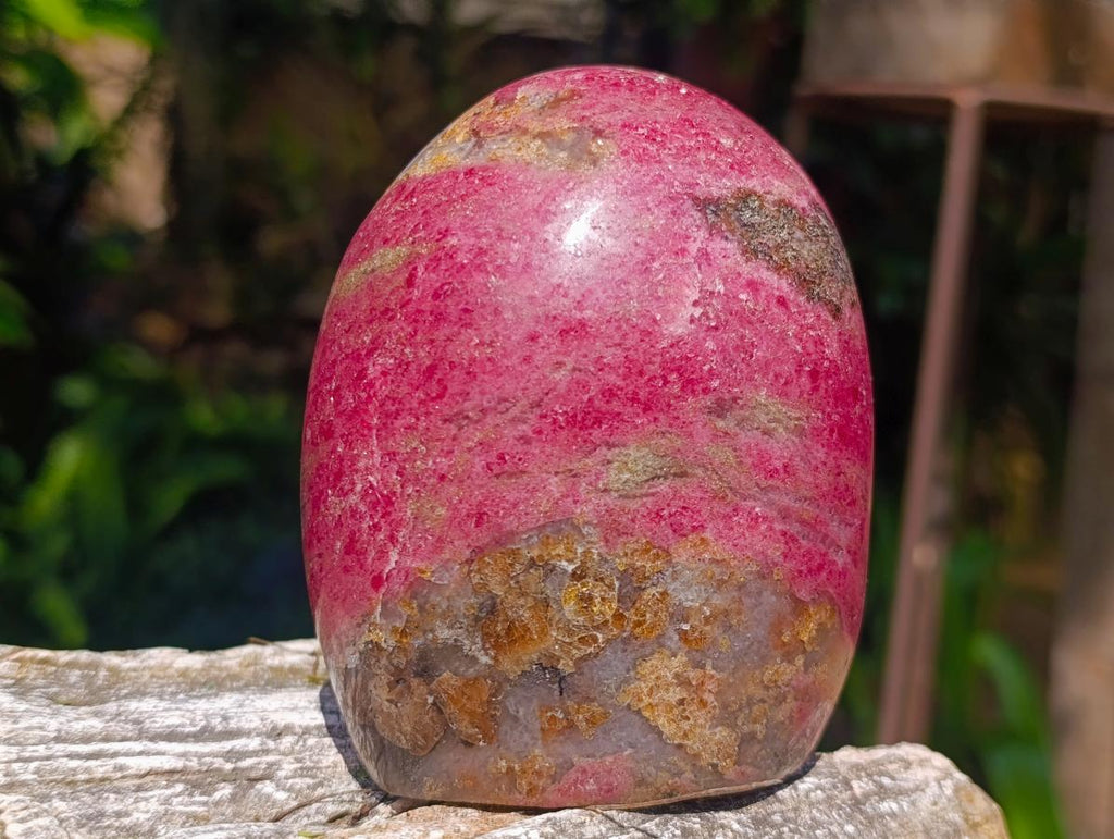 Polished Large Rhodonite Standing Display Piece x 1 From Ambindavato, Madagascar - Toprock Gemstones and Minerals 
