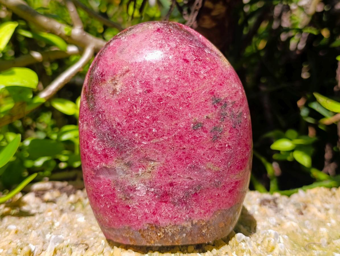 Polished Large Rhodonite Standing Display Piece x 1 From Ambindavato, Madagascar - Toprock Gemstones and Minerals 