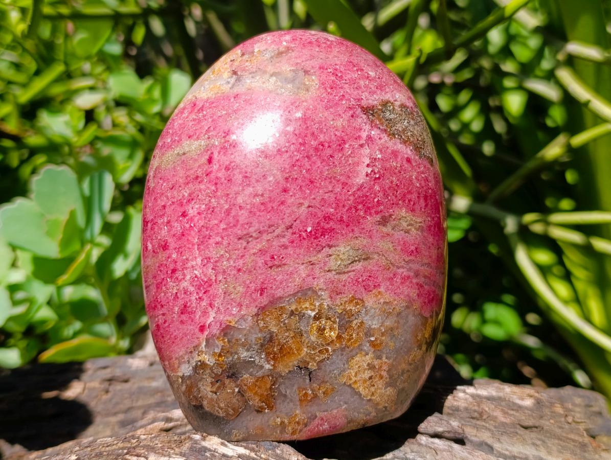 Polished Large Rhodonite Standing Display Piece x 1 From Ambindavato, Madagascar - Toprock Gemstones and Minerals 