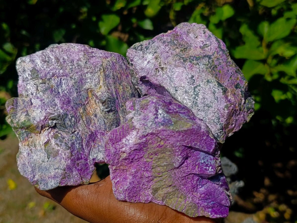 Natural Stichtite Cobbed Specimens x 6 From Barberton, South Africa - Toprock Gemstones and Minerals 
