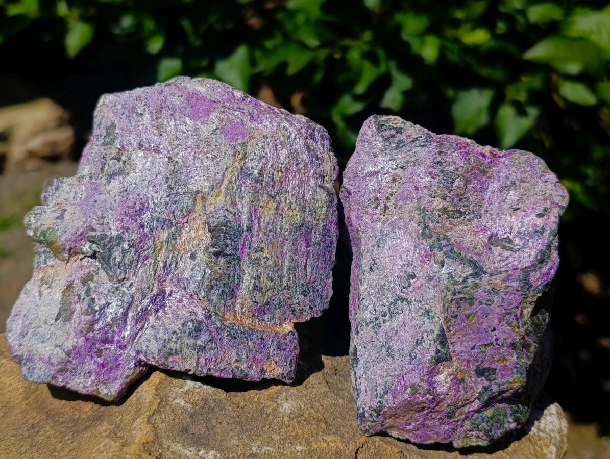 Natural Stichtite Cobbed Specimens x 6 From Barberton, South Africa - Toprock Gemstones and Minerals 