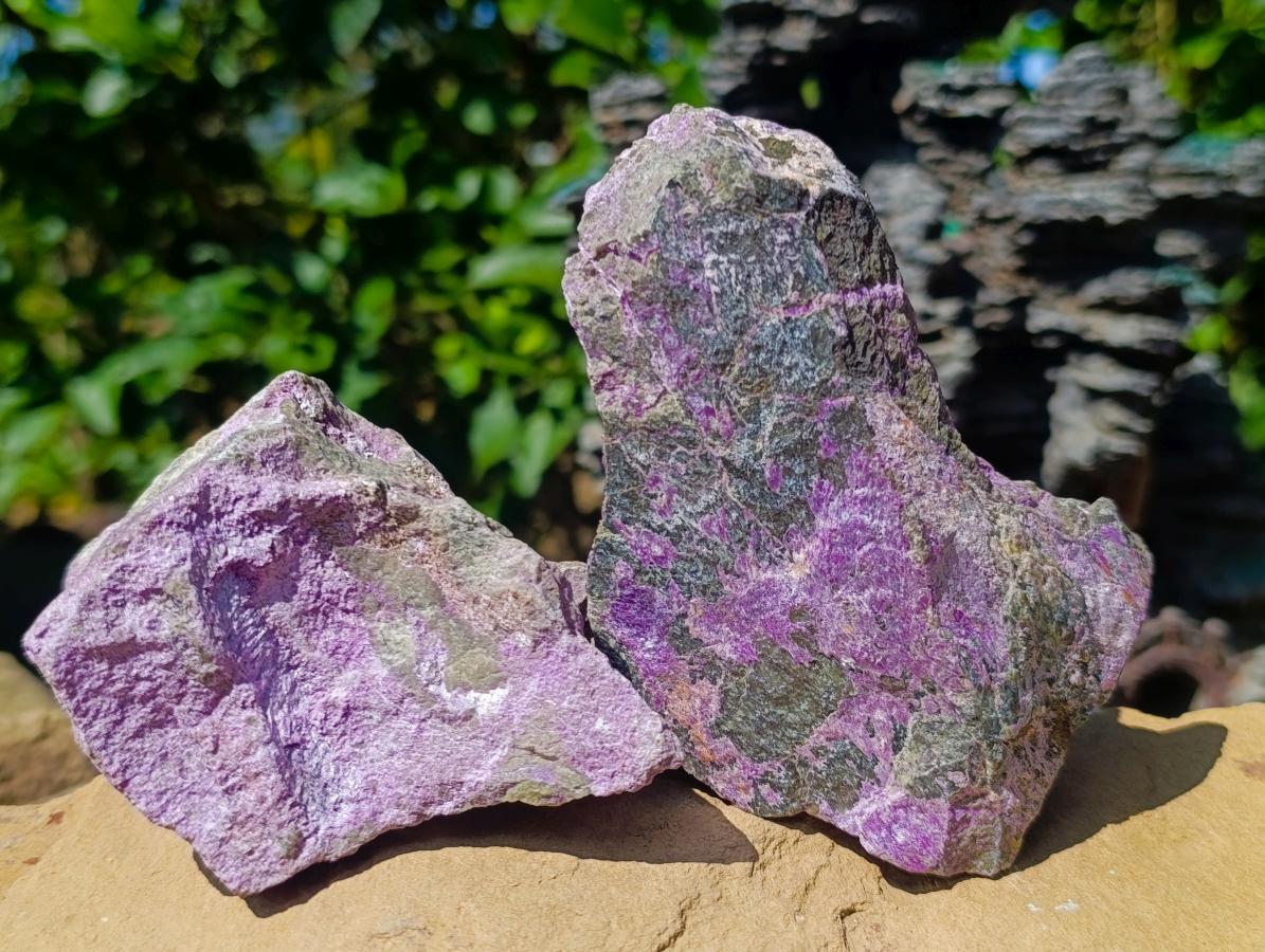 Natural Stichtite Cobbed Specimens x 6 From Barberton, South Africa - Toprock Gemstones and Minerals 