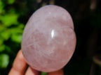 Polished Gemmy Rose Quartz Hearts x 6 From Madagascar - Toprock Gemstones and Minerals 