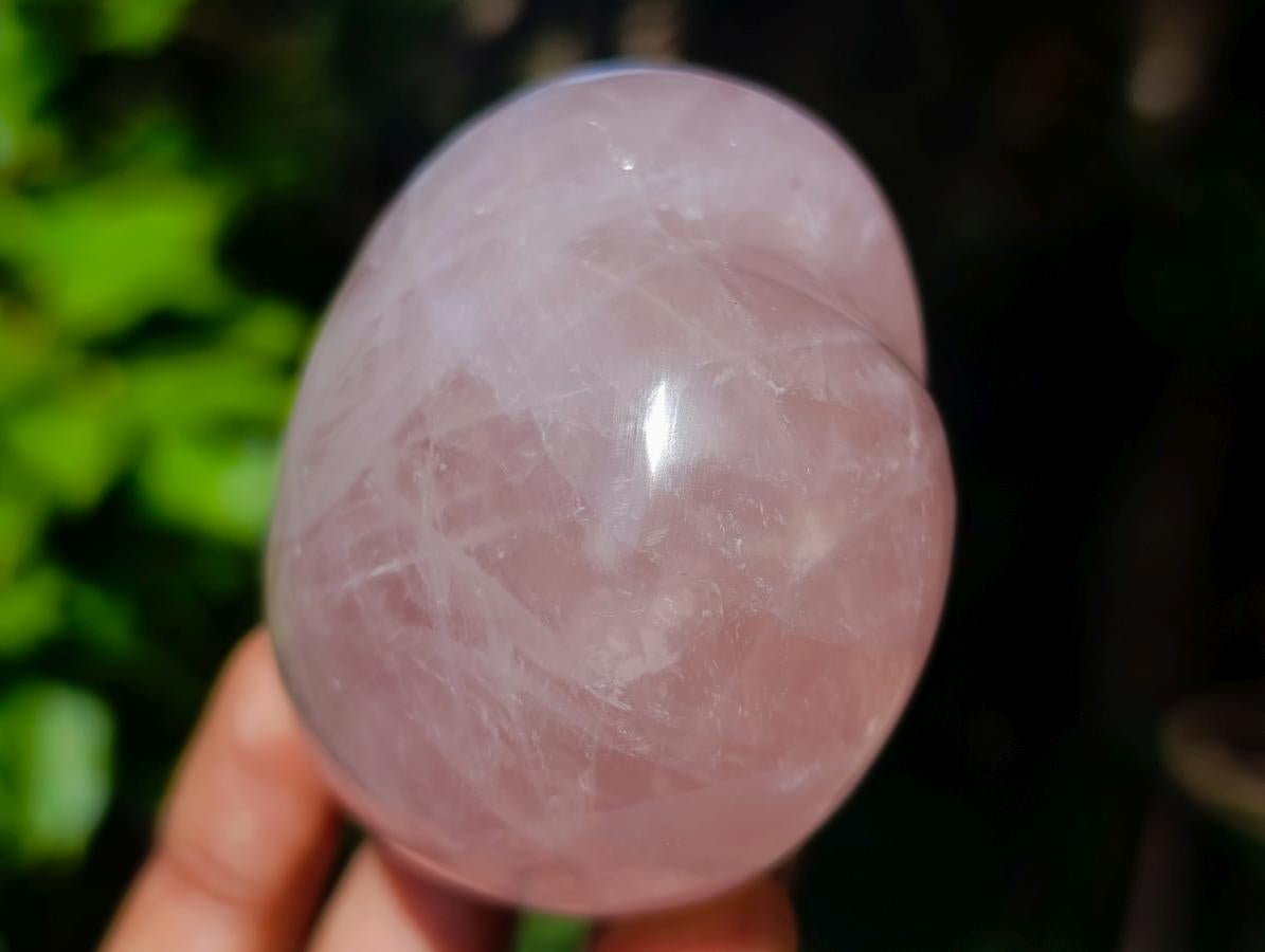Polished Gemmy Rose Quartz Hearts x 6 From Madagascar - Toprock Gemstones and Minerals 